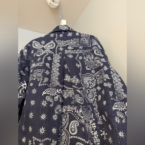 BRAND NEW Free People Opal Swing Printed Denim Jacket - Picture 11 of 12